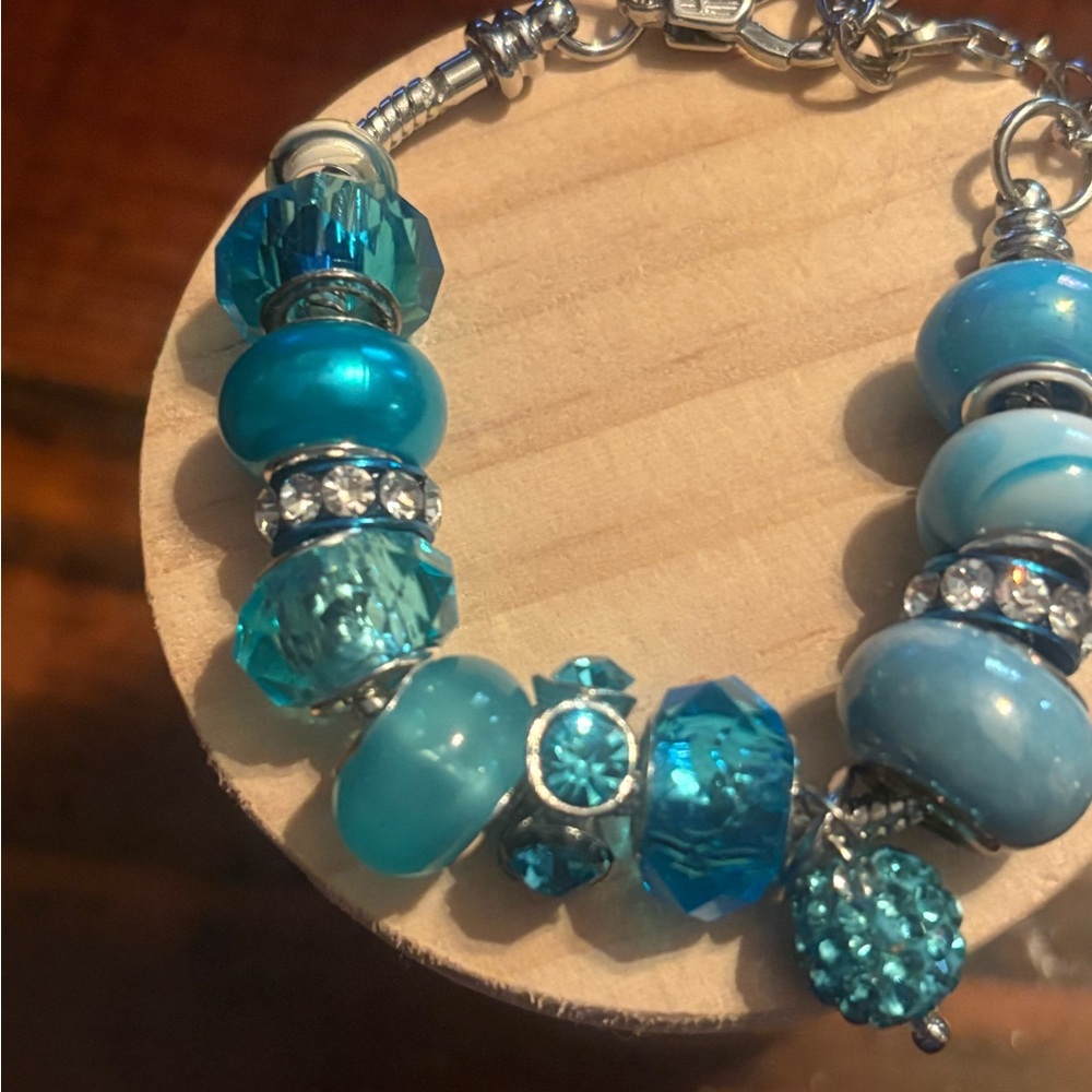 Blue Beaded Bracelet